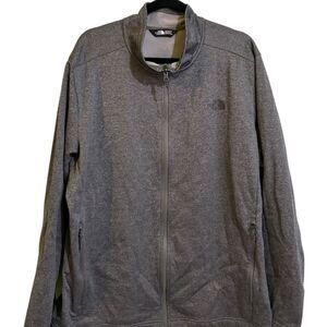 The North Face Men's 3XL Gray Full Zip Fleece Jacket Casual